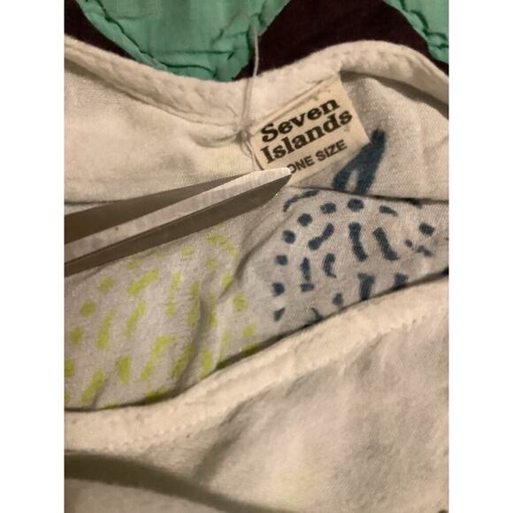 Seven Islands Gauze Dress Sleeveless Pineapple Light Sundress Cover-up Tank OS - Picture 5 of 5